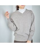 【エニー/ANY】のボリュームスリーブVネックニット グレー|ID: prp329100004752040 ipo3291000000034365156