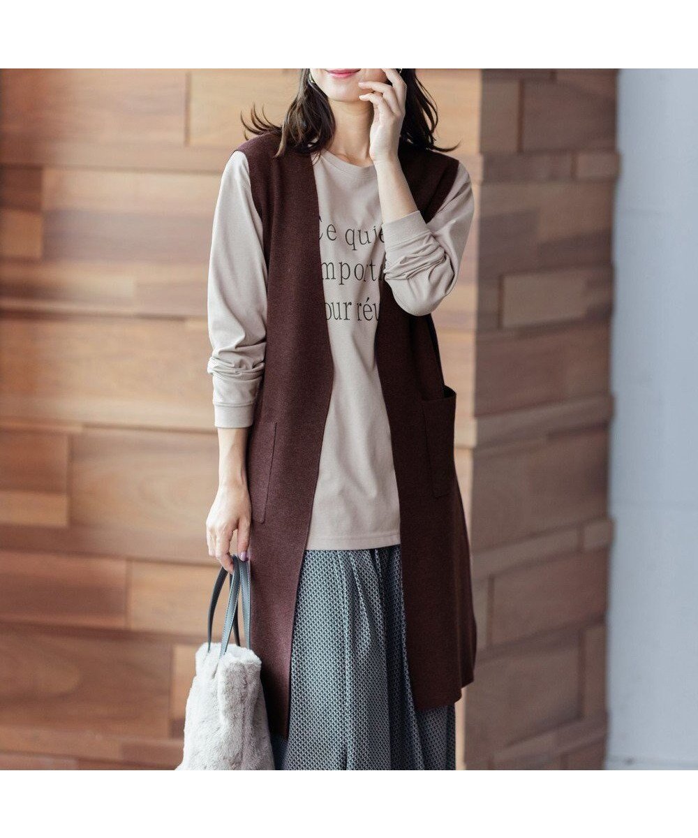 【エニー/ANY】の【洗濯機可】マシュマロニットジレ インテリア・キッズ・メンズ・レディースファッション・服の通販 founy(ファニー) 　ファッション　Fashion　レディースファッション　Fashion for Women　アウター　Coat / Outerwear Collection　トップス・カットソー　Cut & Sew Tops　ニット　Knit Tops & Sweaters　ベスト&ジレ / 重ね着スタイル　Vests & Gilets　カットソー　Cut and Sewn Top　シンプル　Simple, Minimal　トレンド　Trend, Trending Now　ベスト　Vest, Waistcoat　ポケット　Pocket, Pocket Detail　ミラノリブ　Milano Rib, Milano Stitch　A/W・秋冬　Autumn/Winter　チョコレート|ID: prp329100004752048 ipo3291000000034365367