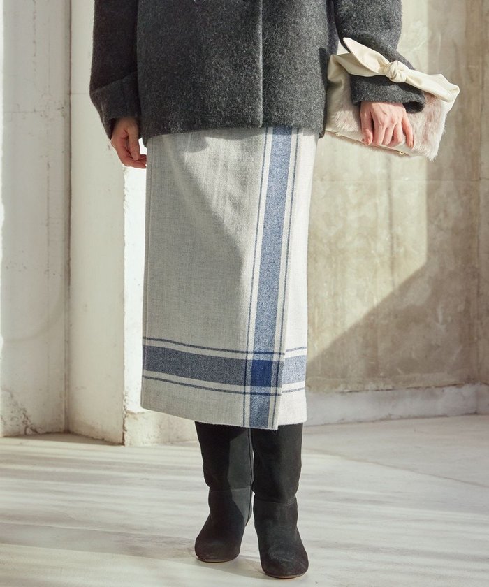 【23区/NIJYUSANKU】の【SLOW/一部店舗限定】パネルチェック スカート インテリア・キッズ・メンズ・レディースファッション・服の通販 founy(ファニー) https://founy.com/ ファッション Fashion レディースファッション Fashion for Women スカート Skirts スタイリッシュ Stylish, Fashionable ストレート Straight, Straight Cut ストール Stole, Wrap スリット Slit, Slit Detail チェック Check, Plaid, Tartan フロント Front, Front Design A/W・秋冬 Autumn/Winter 2023年 2023 2023-2024秋冬・A/W Autumn/Winter 2023–24 AW23–24 エレガント 上品 Elegant |ID: prp329100004752050 ipo3291000000034365380