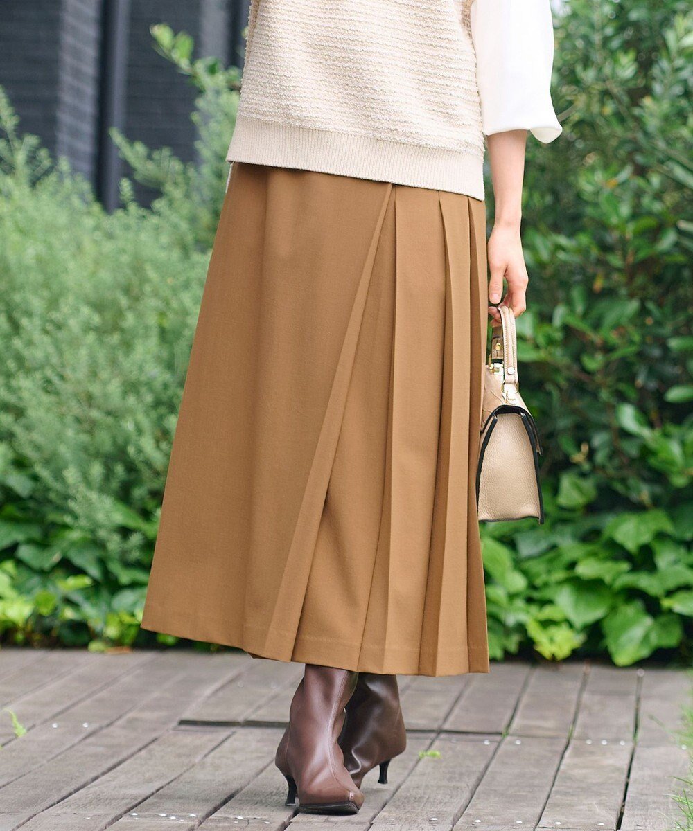 【自由区/JIYU-KU】の【洗える】トロストレッチ スカート インテリア・キッズ・メンズ・レディースファッション・服の通販 founy(ファニー) ファッション Fashion レディースファッション Fashion for Women スカート Skirts カットソー Cut and Sewn Top ストレッチ Stretch, Stretchy Fabric ストレート Straight, Straight Cut プリーツ Pleats, Pleated ポケット Pocket, Pocket Detail 洗える Machine Washable 秋 Autumn A/W・秋冬 Autumn/Winter ブラウン系|ID: prp329100004752053 ipo3291000000034365473