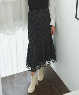 【フェルゥ/Feroux】の【洗える】シアーチェック マーメイド スカート 人気、トレンドファッション・服の通販 founy(ファニー) ファッション Fashion レディースファッション Fashion for Women スカート Skirts アンサンブル Ensemble Set シンプル Simple, Minimal チェック Check, Plaid, Tartan フラワー Flower, Floral マーメイド Mermaid, Fishtail Silhouette リラックス Relax, Relaxed Fit レース Lace, Lace Fabric 洗える Machine Washable 秋 Autumn A/W・秋冬 Autumn/Winter |ID:prp329100004752060