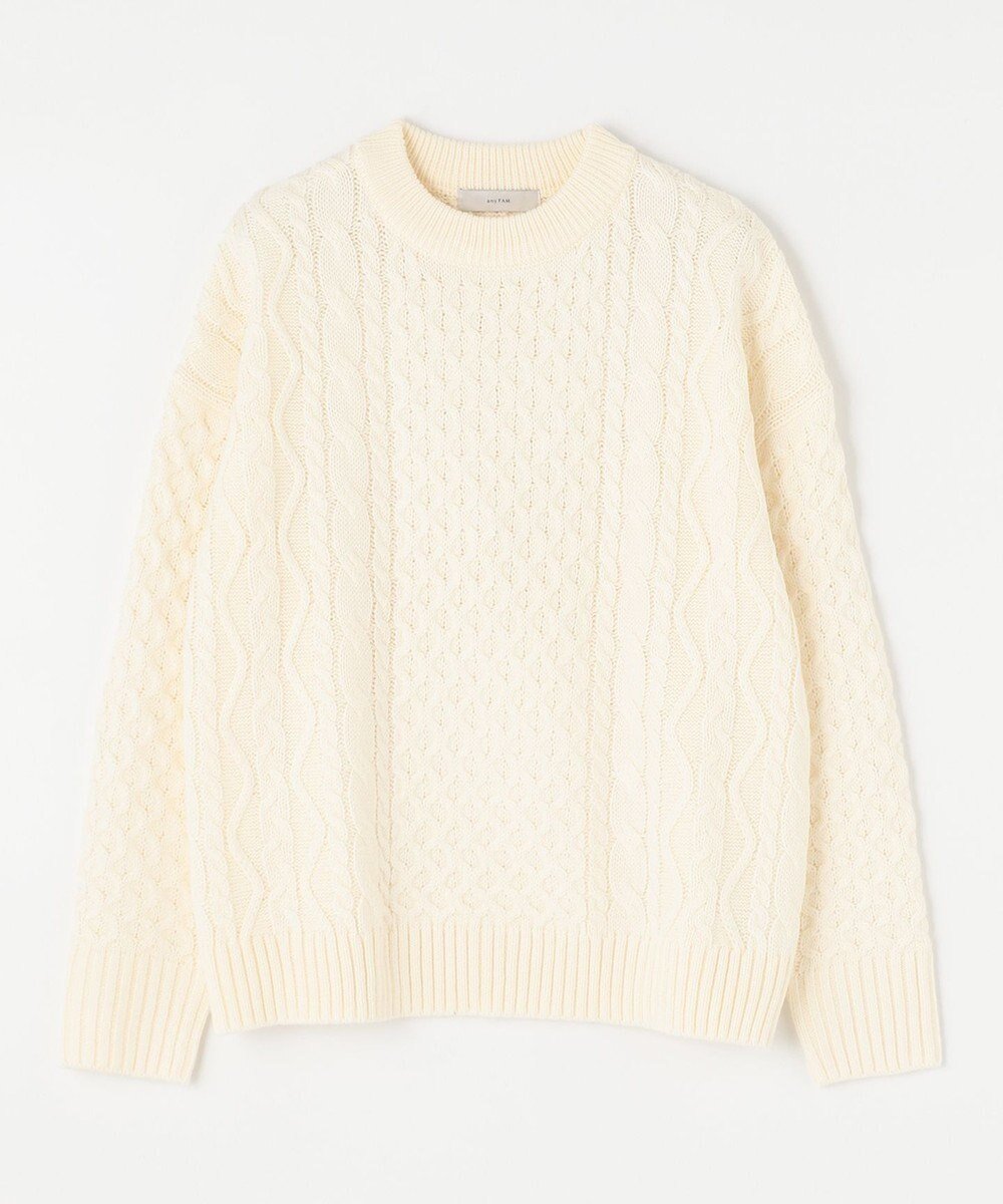 【エニー/ANY】の【洗濯機可】ソフトタッチケーブルニット インテリア・キッズ・メンズ・レディースファッション・服の通販 founy(ファニー) 　ファッション　Fashion　レディースファッション　Fashion for Women　トップス・カットソー　Cut & Sew Tops　ニット　Knit Tops & Sweaters　アクリル　Acrylic Material　シンプル　Simple, Minimal　セーター　Sweater, Knitwear　バランス　Balance, Style Balance　ボトム　Bottoms, Lower Wear　A/W・秋冬　Autumn/Winter　アイボリー系|ID: prp329100004752061 ipo3291000000034365706