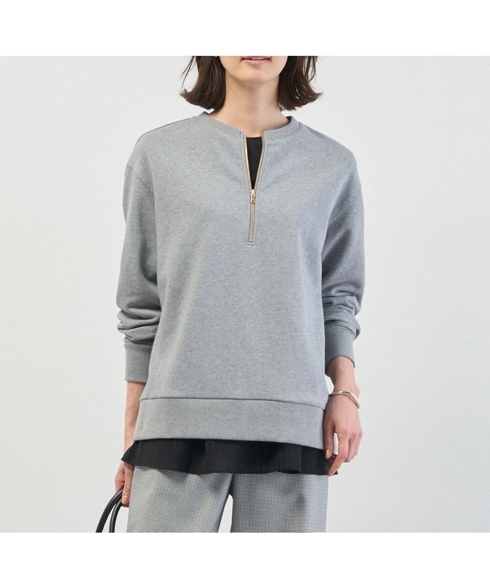 【ジェイ プレス/J.PRESS】の【洗える】裏毛 ハーフジップ プルオーバー インテリア・キッズ・メンズ・レディースファッション・服の通販 founy(ファニー) ファッション Fashion レディースファッション Fashion for Women トップス・カットソー Cut & Sew Tops シャツ・ブラウス・オフィスカジュアル Elegant Blouses & Button-Ups ロングTシャツ・Tシャツ Longline T-Shirts & Tees カジュアルプルオーバー・ニットトップス Pullovers & Knit Tops / Casual Pullovers カットソー・ベーシックTシャツ Cut-and-Sewn Tops / Stretch Tees & Basics インナー Innerwear 洗える Machine Washable カットソー Cut and Sewn Top ジップ Zip, Zipper A/W・秋冬 Autumn/Winter S/S・春夏 SS, Spring/Summer, Warm Season 新作・新入荷 New Arrivals / New In 夏 Summer エレガント 上品 Elegant グレー系|ID: prp329100004752069 ipo3291000000034366170