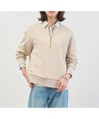 【ジェイ プレス/J.PRESS】の【洗える】裏毛 ハーフジップ プルオーバー ベージュ系|ID: prp329100004752069 ipo3291000000034366172