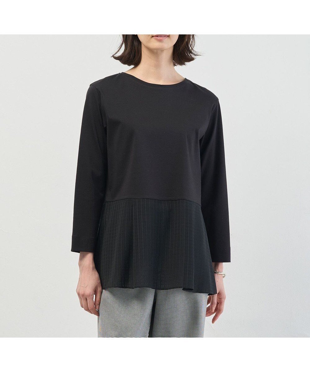 【ジェイ プレス/J.PRESS】の【WEB限定カラーあり・洗える】レイヤードフレア カットソー インテリア・キッズ・メンズ・レディースファッション・服の通販 founy(ファニー) ファッション Fashion レディースファッション Fashion for Women トップス・カットソー Cut & Sew Tops シャツ・ブラウス・オフィスカジュアル Elegant Blouses & Button-Ups ロングTシャツ・Tシャツ Longline T-Shirts & Tees カットソー・ベーシックTシャツ Cut-and-Sewn Tops / Stretch Tees & Basics 洗える Machine Washable カットソー Cut and Sewn Top カーディガン Cardigan, Knitwear チェック Check, Plaid, Tartan なめらか Smooth, Silky Texture バランス Balance, Style Balance フラット Flat, Flat Shoes フレア Flare, Flared A/W・秋冬 Autumn/Winter S/S・春夏 SS, Spring/Summer, Warm Season 新作・新入荷 New Arrivals / New In 夏 Summer エレガント 上品 Elegant 【WEB限定カラー】ブラック系|ID: prp329100004752070 ipo3291000000034366182