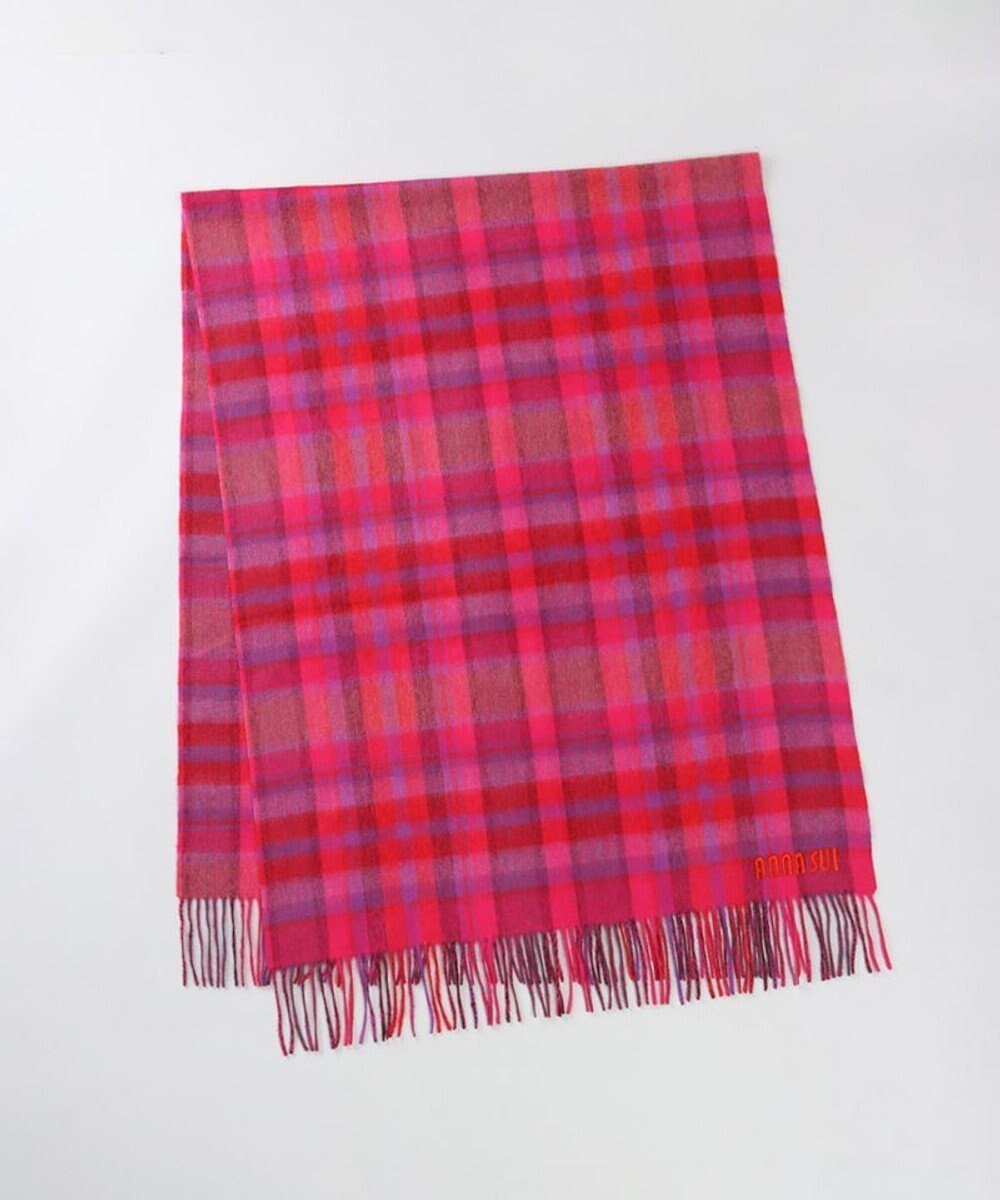 【アウロラ/AURORA】の【 ANNA SUI(アナ スイ)】ウールチェックストール(WASH) インテリア・キッズ・メンズ・レディースファッション・服の通販 founy(ファニー) ファッション Fashion レディースファッション Fashion for Women コレクション Collection, Seasonal Line ショール Shawl, Wrap ストール Stole, Wrap チェック Check, Plaid, Tartan A/W・秋冬 Autumn/Winter 防寒 Cold Protection, Winter-Ready フューシャピンク|ID: prp329100004752073 ipo3291000000034366220