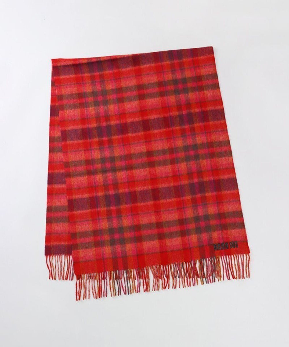 【アウロラ/AURORA】の【 ANNA SUI(アナ スイ)】ウールチェックストール(WASH) インテリア・キッズ・メンズ・レディースファッション・服の通販 founy(ファニー) ファッション Fashion レディースファッション Fashion for Women コレクション Collection, Seasonal Line ショール Shawl, Wrap ストール Stole, Wrap チェック Check, Plaid, Tartan A/W・秋冬 Autumn/Winter 防寒 Cold Protection, Winter-Ready レッド|ID: prp329100004752073 ipo3291000000034366222