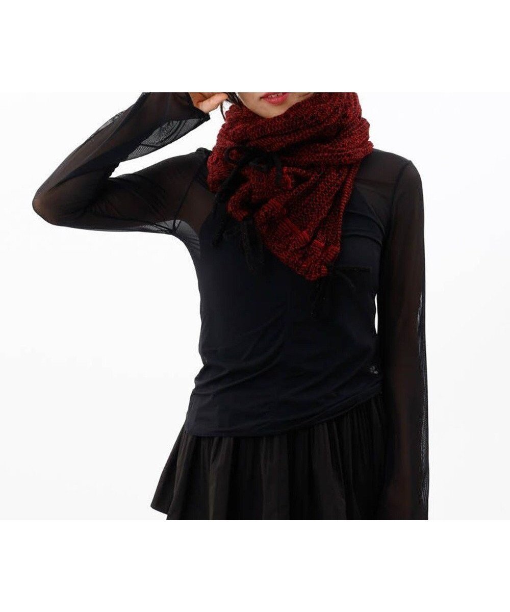 【アウロラ/AURORA】の【 ANNA SUI(アナ スイ)】リボン付きセミストール(WASH) インテリア・キッズ・メンズ・レディースファッション・服の通販 founy(ファニー) 　ファッション　Fashion　レディースファッション　Fashion for Women　ストール　Soft & Warm Scarves　マフラー・スヌード / 冬小物の定番　Scarves & Mufflers　ストール　Stole, Wrap　スヌード　Snood, Infinity Scarf　チューブ　Tube, Tube Top　バレエ　Ballet, Ballet Style　ボレロ　Bolero, Short Cardigan　マフラー　Scarf, Muffler　リボン　Ribbon, Bow　レーシー　Lacy, Lace-Like　A/W・秋冬　Autumn/Winter　レッド|ID: prp329100004752075 ipo3291000000034366252