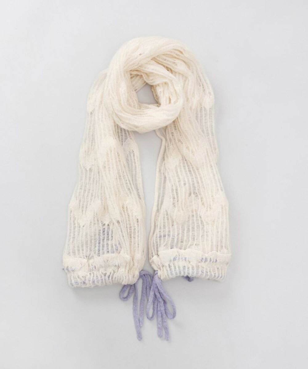 【アウロラ/AURORA】の【 ANNA SUI(アナ スイ)】リボン付きセミストール(WASH) インテリア・キッズ・メンズ・レディースファッション・服の通販 founy(ファニー) 　ファッション　Fashion　レディースファッション　Fashion for Women　ストール　Soft & Warm Scarves　マフラー・スヌード / 冬小物の定番　Scarves & Mufflers　ストール　Stole, Wrap　スヌード　Snood, Infinity Scarf　チューブ　Tube, Tube Top　バレエ　Ballet, Ballet Style　ボレロ　Bolero, Short Cardigan　マフラー　Scarf, Muffler　リボン　Ribbon, Bow　レーシー　Lacy, Lace-Like　A/W・秋冬　Autumn/Winter　オフホワイト|ID: prp329100004752075 ipo3291000000034366253