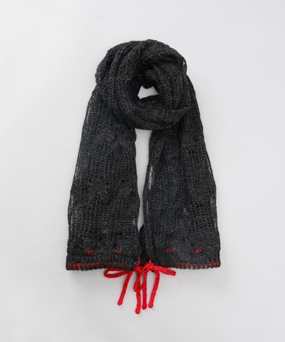 【アウロラ/AURORA】の【 ANNA SUI(アナ スイ)】リボン付きセミストール(WASH) インテリア・キッズ・メンズ・レディースファッション・服の通販 founy(ファニー) 　ファッション　Fashion　レディースファッション　Fashion for Women　ストール　Soft & Warm Scarves　マフラー・スヌード / 冬小物の定番　Scarves & Mufflers　ストール　Stole, Wrap　スヌード　Snood, Infinity Scarf　チューブ　Tube, Tube Top　バレエ　Ballet, Ballet Style　ボレロ　Bolero, Short Cardigan　マフラー　Scarf, Muffler　リボン　Ribbon, Bow　レーシー　Lacy, Lace-Like　A/W・秋冬　Autumn/Winter　ブラック|ID: prp329100004752075 ipo3291000000034366255