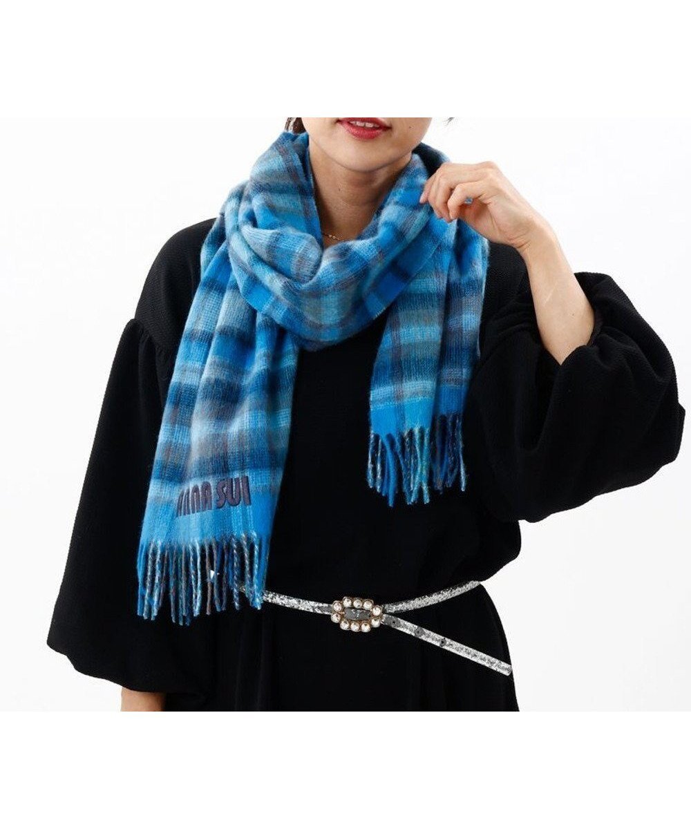 【アウロラ/AURORA】の【 ANNA SUI(アナ スイ)】ウールチェックマフラー(WASH) インテリア・キッズ・メンズ・レディースファッション・服の通販 founy(ファニー) ファッション Fashion レディースファッション Fashion for Women マフラー・スヌード / 冬小物の定番 Scarves & Mufflers コレクション Collection, Seasonal Line スヌード Snood, Infinity Scarf チェック Check, Plaid, Tartan マフラー Scarf, Muffler A/W・秋冬 Autumn/Winter 防寒 Cold Protection, Winter-Ready ブルー|ID: prp329100004752078 ipo3291000000034366294