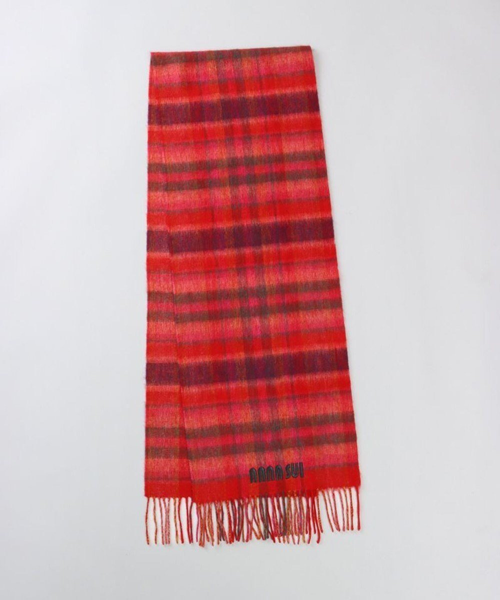 【アウロラ/AURORA】の【 ANNA SUI(アナ スイ)】ウールチェックマフラー(WASH) インテリア・キッズ・メンズ・レディースファッション・服の通販 founy(ファニー) ファッション Fashion レディースファッション Fashion for Women マフラー・スヌード / 冬小物の定番 Scarves & Mufflers コレクション Collection, Seasonal Line スヌード Snood, Infinity Scarf チェック Check, Plaid, Tartan マフラー Scarf, Muffler A/W・秋冬 Autumn/Winter 防寒 Cold Protection, Winter-Ready レッド|ID: prp329100004752078 ipo3291000000034366299