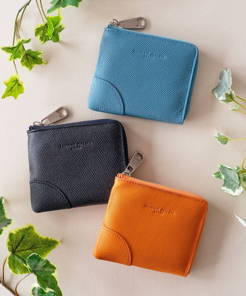 【ツモリチサト キャリー/tsumori chisato CARRY】のラックスtcネーム 2つ折り財布 L字ファスナー ミニ財布 インテリア・キッズ・メンズ・レディースファッション・服の通販 founy(ファニー) 　ファッション　Fashion　レディースファッション　Fashion for Women　ミニ財布・二つ折り財布　Wallets & Card Cases　なめらか　Smooth, Silky Texture　シンプル　Simple, Minimal　スマート　Smart, Elegant　パッチ　Patch, Appliqué　財布　Wallet, Purse　オレンジ|ID: prp329100004752082 ipo3291000000034366356
