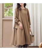 【ティアクラッセ/Tiaclasse】のドッキングティアードワンピース キャメル|ID: prp329100004752099 ipo3291000000035635124