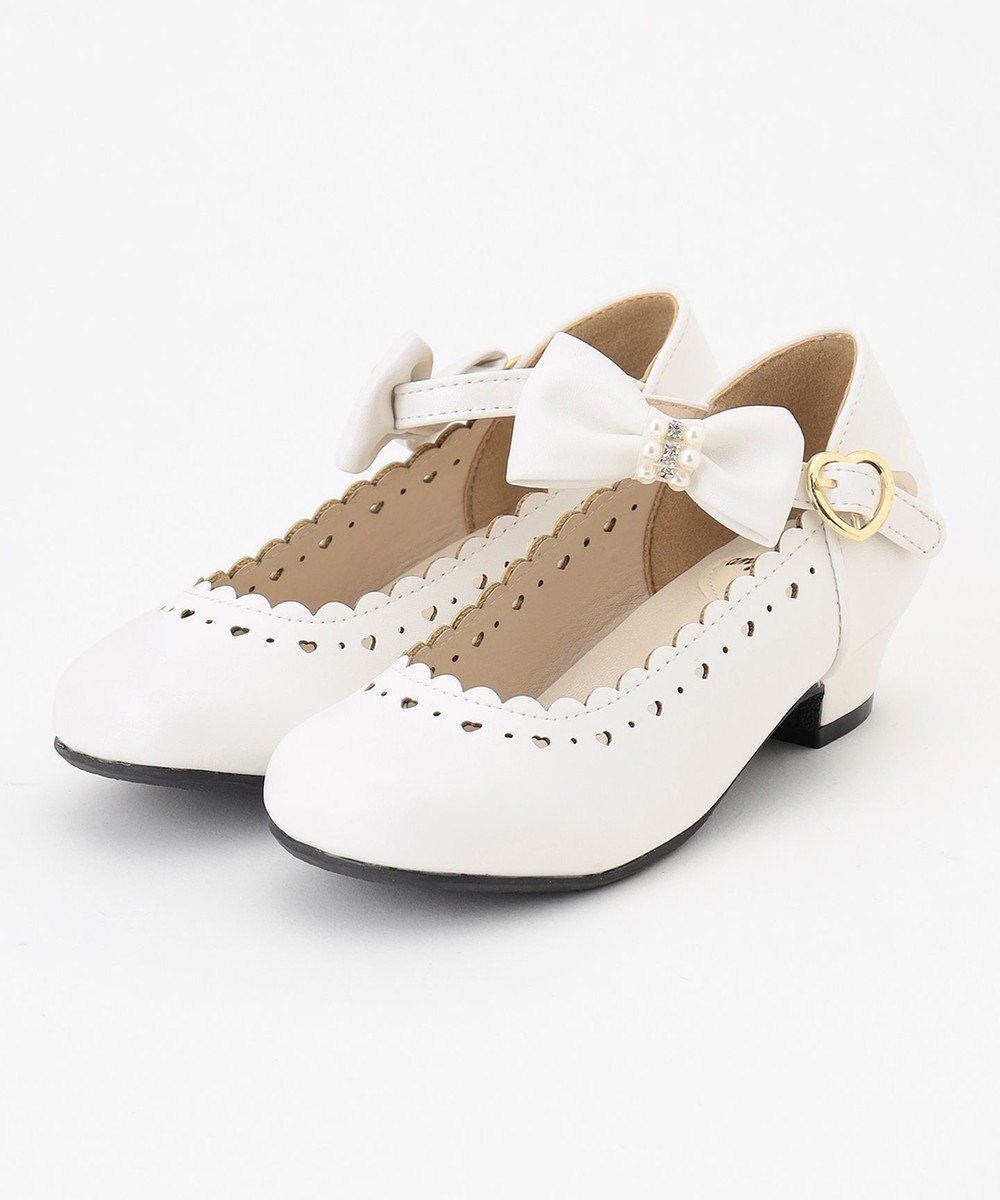 【エニィ/ANY / KIDS】のスムース ヒール パンプス インテリア・キッズ・メンズ・レディースファッション・服の通販 founy(ファニー) ファッション Fashion キッズファッション Fashion for Kids パール Pearl, Pearl Accent ラップ Wrap, Wrap Design リボン Ribbon, Bow エレガント 上品 Elegant 結婚式 Wedding オフホワイト|ID: prp329100004752956 ipo3291000000034377188