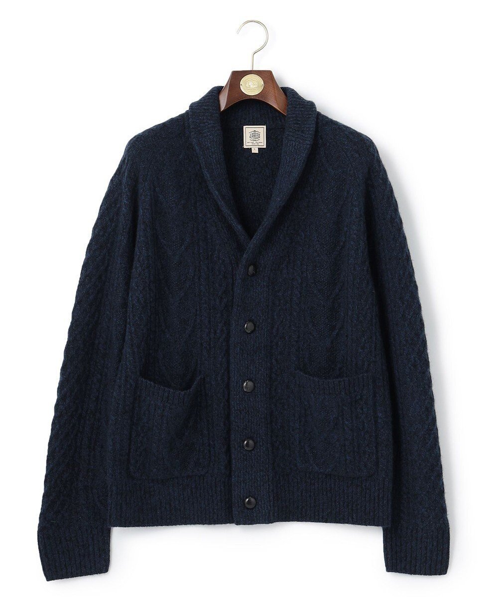 【ジェイ プレス/J.PRESS / MEN】の【Cash Lamb s Wool】ケーブルショール カーディガン インテリア・キッズ・メンズ・レディースファッション・服の通販 founy(ファニー) ファッション Fashion メンズファッション Fashion for Men トップス・カットソー Cut & Sew Tops カーディガン / 羽織り Cardigans カーディガン Cardigan, Knitwear ショール Shawl, Wrap セーター Sweater, Knitwear A/W・秋冬 Autumn/Winter 防寒 Cold Protection, Winter-Ready ネイビー系|ID: prp329100004752969 ipo3291000000034377274
