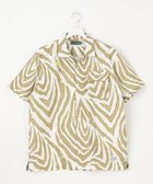 【ピーダブリュサーキュラス/PW CIRCULUS / MEN】の【雑誌掲載 / 高通気 / 軽撥水 / 軽量のDotAir 使用】【MEN】ゼブラ柄開襟シャツ ベージュ系5|ID: prp329100004752970 ipo3291000000034377276