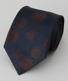 【五大陸/gotairiku / MEN】のGOTAIRIKU別注【日本製】シルク ネクタイ_小紋柄 ネイビー系8|ID: prp329100004752973 ipo3291000000034377292