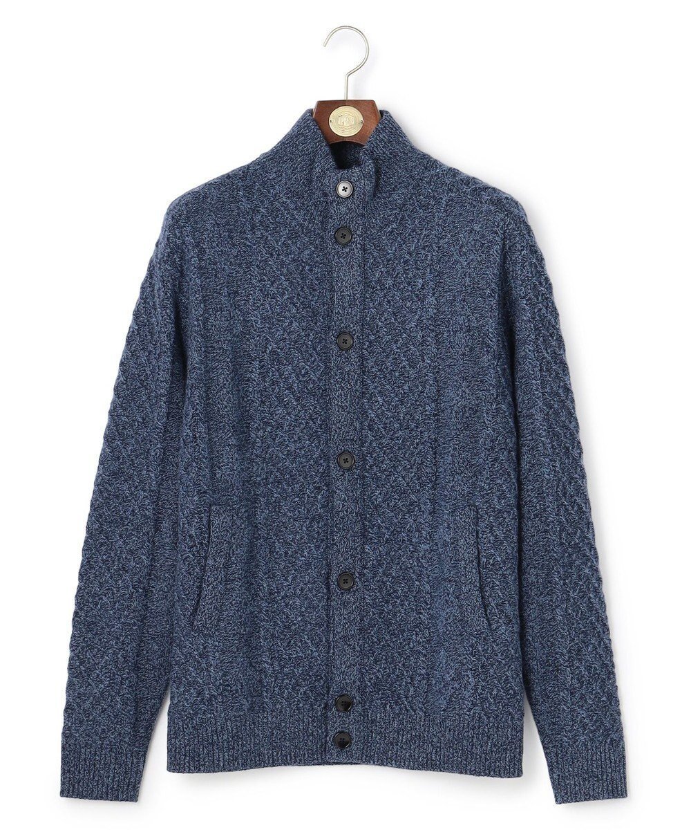 【ジェイ プレス/J.PRESS / MEN】のウール×カシミヤの上質素材【Cash Lamb s Wool】ハイネックケーブル カーディガン_25年モデル インテリア・キッズ・メンズ・レディースファッション・服の通販 founy(ファニー) ファッション Fashion メンズファッション Fashion for Men トップス・カットソー Cut & Sew Tops カーディガン / 羽織り Cardigans 秋 Autumn カットソー Cut and Sewn Top カーディガン Cardigan, Knitwear ショルダー Shoulder, Shoulder Strap ジャケット Jacket, Outerwear セーター Sweater, Knitwear なめらか Smooth, Silky Texture ハイネック High Neck, Mock Neck バランス Balance, Style Balance ブルゾン Blouson, Bomber Jacket プレーン Plain, Simple ベーシック Basic, Essential 別注 Limited Edition, Custom Order 防寒 Cold Protection, Winter-Ready メランジ Melange, Mixed Yarn 冬 Winter / This Winter A/W・秋冬 Autumn/Winter ネイビー系|ID: prp329100004752978 ipo3291000000034377338
