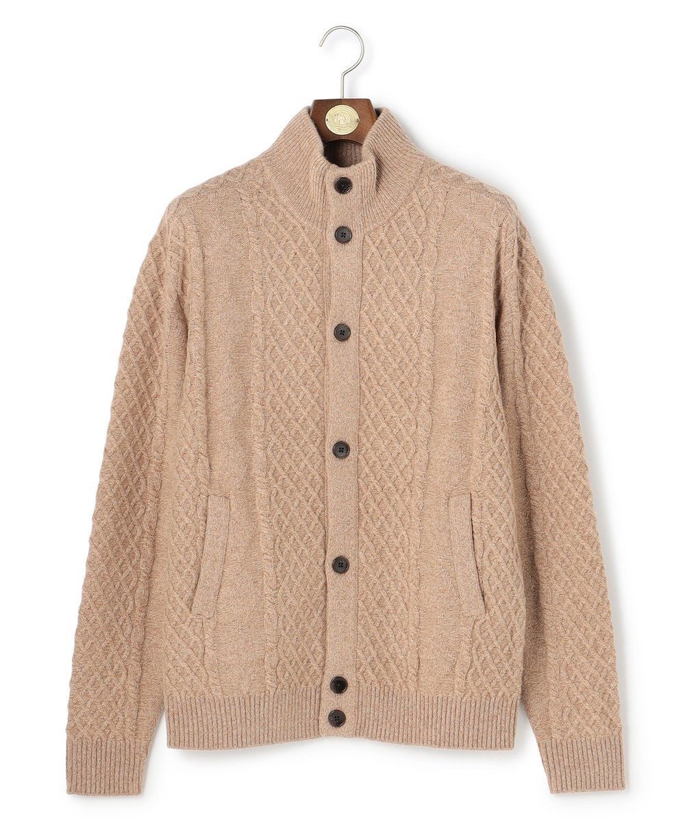 【ジェイ プレス/J.PRESS / MEN】のウール×カシミヤの上質素材【Cash Lamb s Wool】ハイネックケーブル カーディガン_25年モデル インテリア・キッズ・メンズ・レディースファッション・服の通販 founy(ファニー) ファッション Fashion メンズファッション Fashion for Men トップス・カットソー Cut & Sew Tops カーディガン / 羽織り Cardigans 秋 Autumn カットソー Cut and Sewn Top カーディガン Cardigan, Knitwear ショルダー Shoulder, Shoulder Strap ジャケット Jacket, Outerwear セーター Sweater, Knitwear なめらか Smooth, Silky Texture ハイネック High Neck, Mock Neck バランス Balance, Style Balance ブルゾン Blouson, Bomber Jacket プレーン Plain, Simple ベーシック Basic, Essential 別注 Limited Edition, Custom Order 防寒 Cold Protection, Winter-Ready メランジ Melange, Mixed Yarn 冬 Winter / This Winter A/W・秋冬 Autumn/Winter ベージュ系|ID: prp329100004752978 ipo3291000000035606766