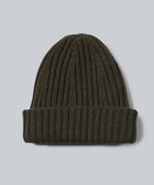 【ホワイトメイルズ/WHITE MAILS】の【UNISEX】WOOL PAPER DOUBLE KNIT リブビーニー カーキ|ID: prp329100004752992 ipo3291000000034377481