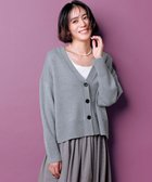 【アンフィーロ 自由区/UNFILO】の【洗える】クロップド Vネック カーディガン グレー|ID: prp329100004752994 ipo3291000000034377512