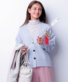 【アンフィーロ 自由区/UNFILO】の【洗える】クロップド Vネック カーディガン アイスブルー|ID: prp329100004752994 ipo3291000000034377514