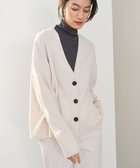 【アンフィーロ 自由区/UNFILO】の【洗える】クロップド Vネック カーディガン グレージュ|ID: prp329100004752994 ipo3291000000034377515