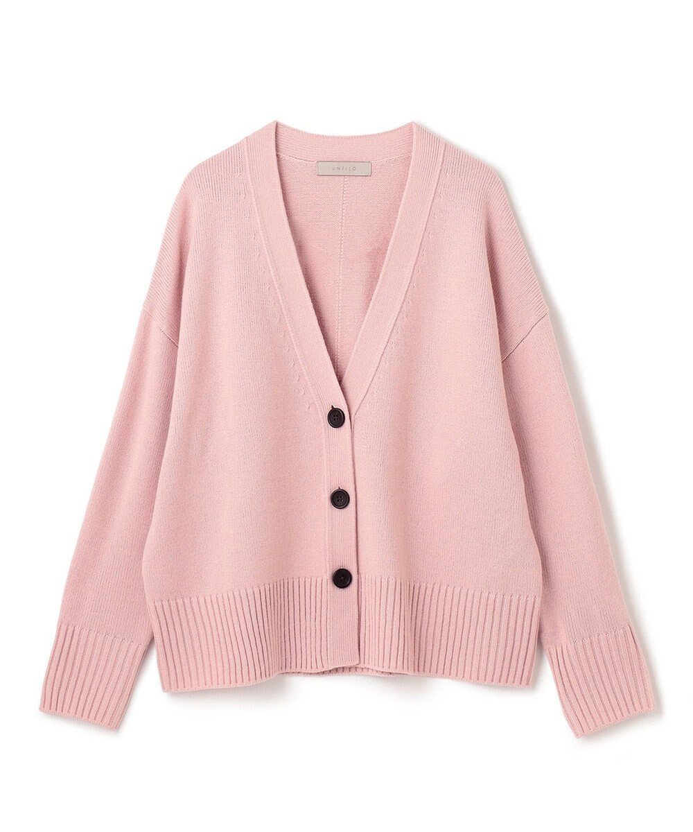 【アンフィーロ 自由区/UNFILO】の【洗える】クロップド Vネック カーディガン インテリア・キッズ・メンズ・レディースファッション・服の通販 founy(ファニー) 　ファッション　Fashion　レディースファッション　Fashion for Women　トップス・カットソー　Cut & Sew Tops　カーディガン・羽織り　Layered Style Cardigans　Vネックトップス　V-Neck Tops / V-Cut Neckline Shirts　アクリル　Acrylic Material　インナー　Innerwear　ウォッシャブル　Machine Washable　カーディガン　Cardigan, Knitwear　クロップド　Cropped, Short Length　バランス　Balance, Style Balance　ミドル　Middle Length, Mid Height　ワイド　Wide, Wide Fit　洗える　Machine Washable　A/W・秋冬　Autumn/Winter　ピンク|ID: prp329100004752994 ipo3291000000034377516