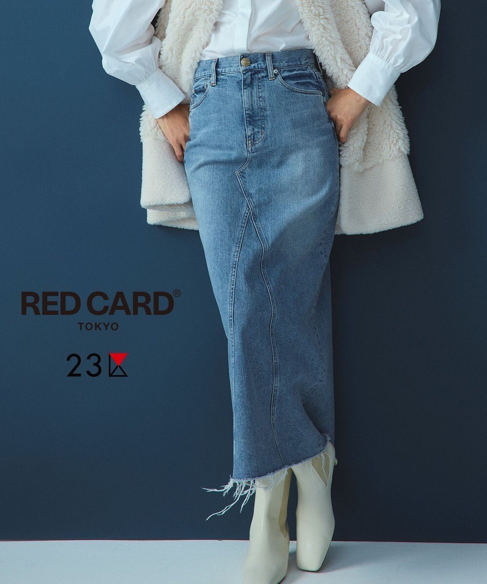 【23区/NIJYUSANKU】の【RED CARD TOKYO×23区】デニム Iライン スカート インテリア・キッズ・メンズ・レディースファッション・服の通販 founy(ファニー)  ファッション Fashion レディースファッション Fashion for Women スカート Skirts デニムスカート・カジュアルスカート Denim Skirts ウォッシュ Washed Finish ヴィンテージ Vintage Style カッティング Cutting Detail シンプル Simple, Minimal ジャケット Jacket, Outerwear ストレッチ Stretch, Stretchy Fabric スリット Slit, Slit Detail デニム Denim, Jeans Material パターン Pattern, Design Print プレミアム Premium, High-End リアル Real, Realistic ワイド Wide, Wide Fit A/W・秋冬 Autumn/Winter 2023年 2023 2023-2024秋冬・A/W Autumn/Winter 2023–24 AW23–24 ライトブルー|ID: prp329100004752995 ipo3291000000034377520