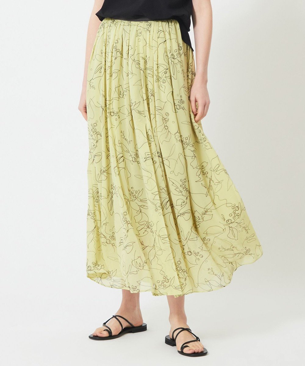 【ベイジ,/BEIGE,】のDRACAENA / ギャザースカート インテリア・キッズ・メンズ・レディースファッション・服の通販 founy(ファニー)  ファッション Fashion レディースファッション Fashion for Women スカート Skirts プリーツスカート / 上品フェミニンスタイル Pleated Skirts 春 Spring ギャザー Gathered, Ruffled シフォン Chiffon, Lightweight Fabric トリミング Trimming, Decorative Edge ドレープ Drape, Draping Fabric フレア Flare, Flared プリーツ Pleats, Pleated ヘムライン Hemline, Bottom Cut S/S・春夏 SS, Spring/Summer, Warm Season おすすめ Recommended / Our Picks 夏 Summer 2023春夏・S/S Spring/Summer 2023 SS23 2023年 2023 Lime x Slate|ID: prp329100004752996 ipo3291000000034377542