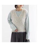 【テチチ/Te chichi】のシャギーヤーンVネックベスト グレー|ID: prp329100004753008 ipo3291000000034377822