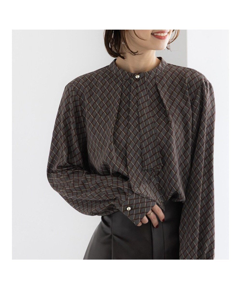 【テチチ/Te chichi】のパターンアソートボウタイブラウス インテリア・キッズ・メンズ・レディースファッション・服の通販 founy(ファニー) ファッション Fashion レディースファッション Fashion for Women トップス・カットソー Cut & Sew Tops シャツ・ブラウス・オフィスカジュアル Elegant Blouses & Button-Ups クラシカル Classical, Vintage-Inspired シンプル Simple, Minimal スタンド Stand Collar, Upright Stand エレガント 上品 Elegant 夏 Summer S/S・春夏 SS, Spring/Summer, Warm Season A/W・秋冬 Autumn/Winter チャコールグレー|ID: prp329100004753009 ipo3291000000034377828