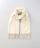 【アウロラ/AURORA】の【 LANVIN COLLECTION(ランバン コレクション) 】 カシミヤ刺しゅう入り無地ストール(幅70cm) オフホワイト|ID: prp329100004753017 ipo3291000000034377868