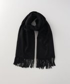 【アウロラ/AURORA】の【 LANVIN COLLECTION(ランバン コレクション) 】 カシミヤ刺しゅう入り無地ストール(幅70cm) ブラック|ID: prp329100004753017 ipo3291000000034377870