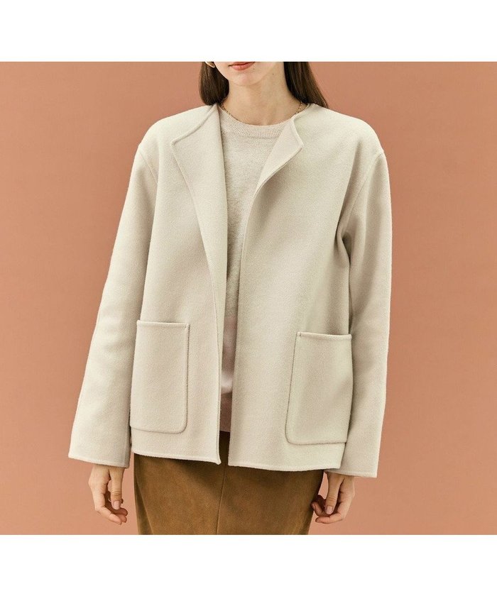 【ベイジ,/BEIGE,】の【WEB限定】PAYSON / ウールリバーノーカラーショートコート インテリア・キッズ・メンズ・レディースファッション・服の通販 founy(ファニー) https://founy.com/ ファッション Fashion レディースファッション Fashion for Women アウター Coat / Outerwear Collection コート・ロングコート・ピーコート Long Coats, Peacoats & More レディースジャケット・軽アウター Jackets ノーカラージャケット / シンプル上品コーデ Collarless Jackets ジャケット Jacket, Outerwear A/W・秋冬 Autumn/Winter |ID: prp329100004753019 ipo3291000000034474678