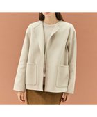 【ベイジ,/BEIGE,】の【WEB限定】PAYSON / ウールリバーノーカラーショートコート Taupe|ID: prp329100004753019 ipo3291000000034474679