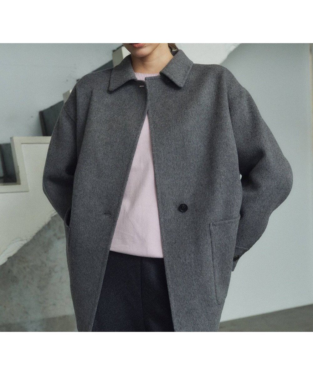 【ベイジ,/BEIGE,】の【WEB限定】PAYSON / ウールリバーオーバーサイズステンカラーコート インテリア・キッズ・メンズ・レディースファッション・服の通販 founy(ファニー) ファッション Fashion レディースファッション Fashion for Women アウター Coat / Outerwear Collection コート・ロングコート・ピーコート Long Coats, Peacoats & More レディースジャケット・軽アウター Jackets ジャケット Jacket, Outerwear A/W・秋冬 Autumn/Winter Top Gray|ID: prp329100004753020 ipo3291000000034474682