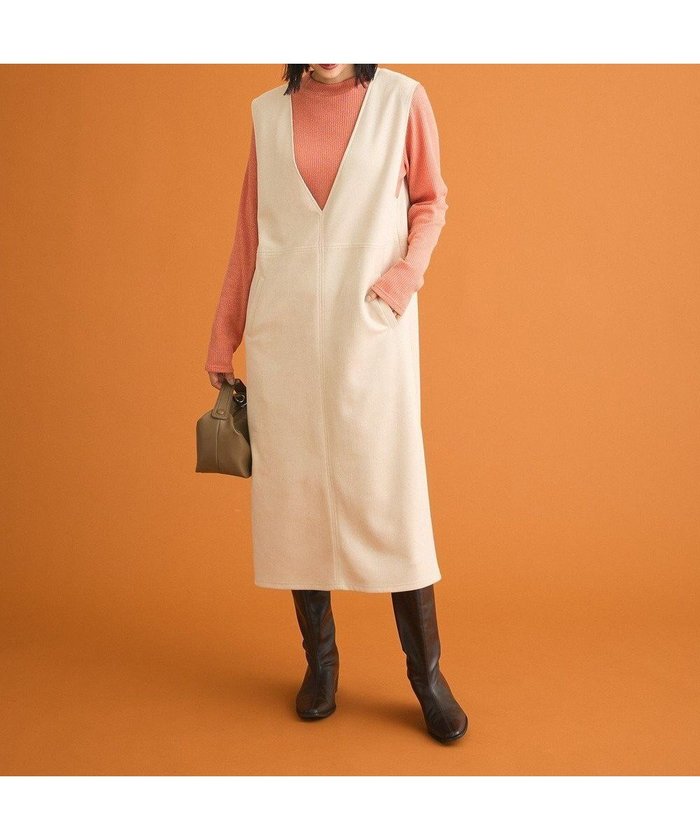 【グリーンパークス/Green Parks】のなめらかタッチスウェード調ジャンパースカート インテリア・キッズ・メンズ・レディースファッション・服の通販 founy(ファニー) https://founy.com/ ファッション Fashion レディースファッション Fashion for Women スカート Skirts おすすめ Recommended / Our Picks なめらか Smooth, Silky Texture スマート Smart, Elegant ポケット Pocket, Pocket Detail 洗える Machine Washable A/W・秋冬 Autumn/Winter |ID: prp329100004753037 ipo3291000000035542664