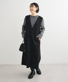 【グリーンパークス/Green Parks】のなめらかタッチスウェード調ジャンパースカート Black|ID: prp329100004753037 ipo3291000000035542666