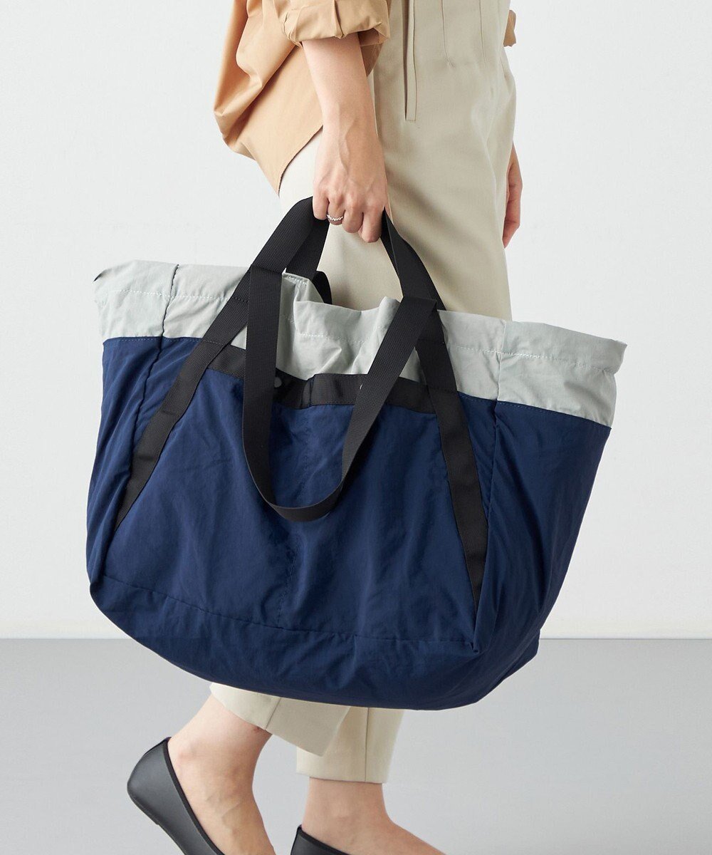 【ラ バガジェリー/LA BAGAGERIE】の【MONICA】ダブルハンドル パッカブルビッグバッグ インテリア・キッズ・メンズ・レディースファッション・服の通販 founy(ファニー) ファッション Fashion レディースファッション Fashion for Women バッグ Bags アウトドア Outdoor Clothing ダブル Double, Double-Breasted ビッグ Big, Oversized ポケット Pocket, Pocket Detail ロング Long, Long-Length 旅行 Travel 軽量 Lightweight, Ultra Light ネイビー|ID: prp329100004753041 ipo3291000000034411861