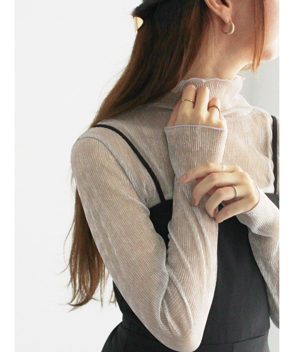 【テチチ/Te chichi】のラメプリーツシアータートルインナー 人気、トレンドファッション・服の通販 founy(ファニー) ファッション Fashion レディースファッション Fashion for Women トップス・カットソー Cut & Sew Tops シャツ・ブラウス・オフィスカジュアル Elegant Blouses & Button-Ups ロングTシャツ・Tシャツ Longline T-Shirts & Tees カットソー・ベーシックTシャツ Cut-and-Sewn Tops / Stretch Tees & Basics インナー Innerwear カットソー Cut and Sewn Top シアー Sheer, See-Through プリーツ Pleats, Pleated エレガント 上品 Elegant 夏 Summer S/S・春夏 SS, Spring/Summer, Warm Season A/W・秋冬 Autumn/Winter other-1|ID: prp329100004753059 ipo3291000000034378157