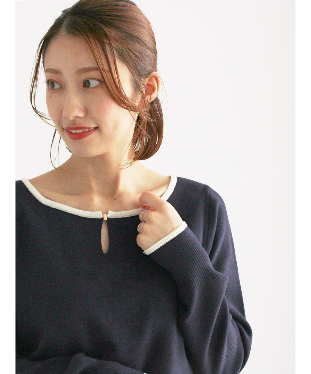 【テチチ/Te chichi】のスクエアチャームキーネックプルオーバー インテリア・キッズ・メンズ・レディースファッション・服の通販 founy(ファニー) ファッション Fashion レディースファッション Fashion for Women トップス・カットソー Cut & Sew Tops ニット Knit Tops & Sweaters カジュアルプルオーバー・ニットトップス Pullovers & Knit Tops / Casual Pullovers おすすめ Recommended / Our Picks スクエア Square, Square Shape スラックス Slacks, Dress Pants セーター Sweater, Knitwear チャーム Charm, Pendant デコルテ Décolleté, Neckline フィット Fit, Slim Fit 夏 Summer S/S・春夏 SS, Spring/Summer, Warm Season A/W・秋冬 Autumn/Winter ネイビー|ID: prp329100004753061 ipo3291000000034378168