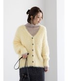 【テチチ/Te chichi】のシャギーVネックカーディガン イエロー|ID: prp329100004753062 ipo3291000000034378171