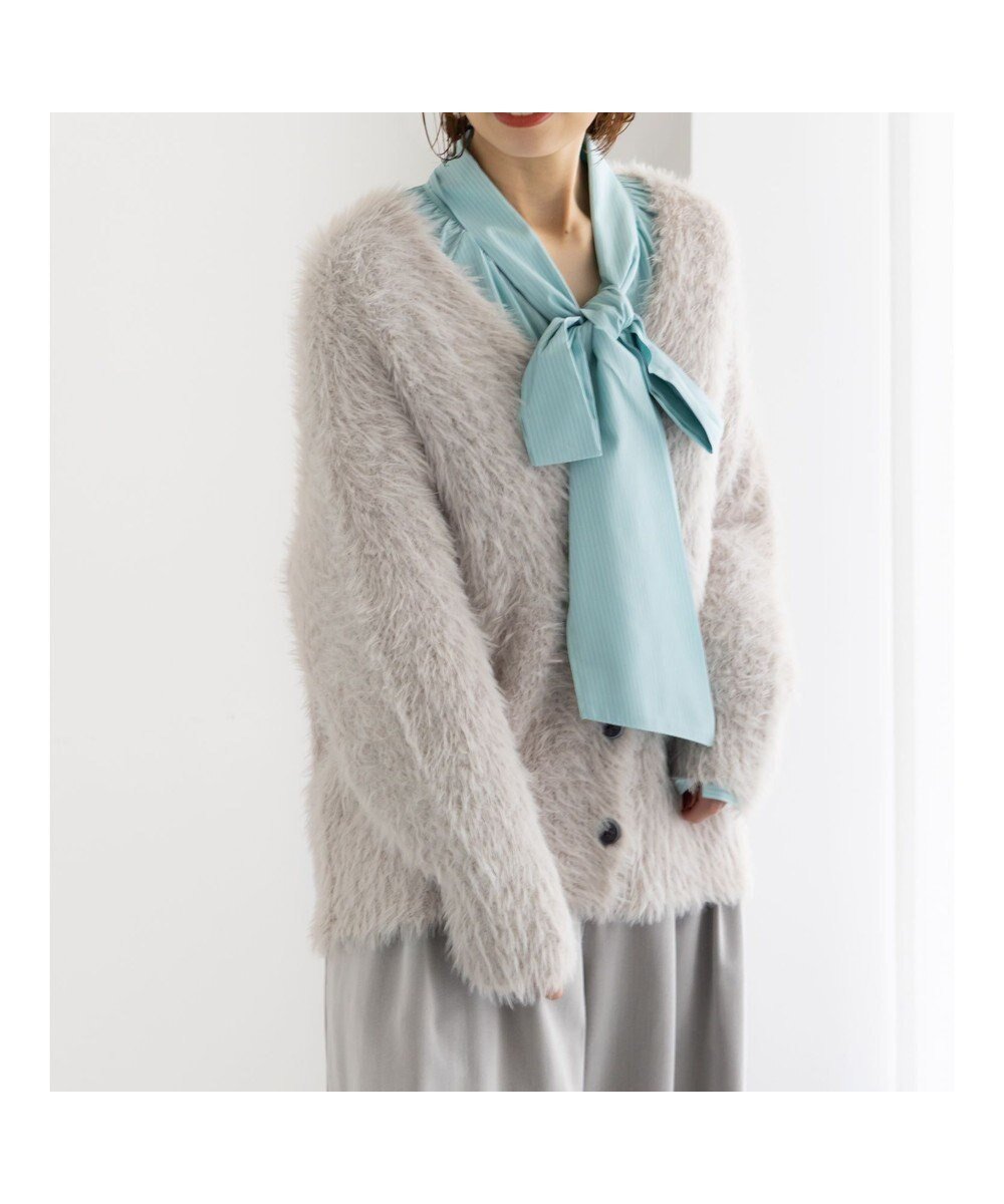 【テチチ/Te chichi】のシャギーVネックカーディガン インテリア・キッズ・メンズ・レディースファッション・服の通販 founy(ファニー) ファッション Fashion レディースファッション Fashion for Women トップス・カットソー Cut & Sew Tops ニット Knit Tops & Sweaters カーディガン・羽織り Layered Style Cardigans Vネックトップス V-Neck Tops / V-Cut Neckline Shirts カーディガン Cardigan, Knitwear シンプル Simple, Minimal セーター Sweater, Knitwear 夏 Summer S/S・春夏 SS, Spring/Summer, Warm Season A/W・秋冬 Autumn/Winter Sグレー|ID: prp329100004753062 ipo3291000000034378172