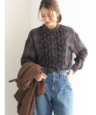 【テチチ/Te chichi】のチェックフリルブラウス ネイビー|ID: prp329100004753067 ipo3291000000034378189