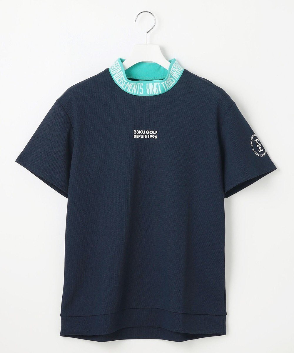 【23区 ゴルフ/23区GOLF / MEN】の【MEN】 4色から選べる ミニワッフルモックネック インテリア・キッズ・メンズ・レディースファッション・服の通販 founy(ファニー) ファッション Fashion メンズファッション Fashion for Men トップス・カットソー Cut & Sew Tops ゴルフ Golf スウェット / スエット Sweatshirt, Sweatwear スポーティ Sporty, Casual Athletic スリム Slim, Slim Fit パターン Pattern, Design Print モックネック Mock Neck, Short Turtleneck ワッフル Waffle, Waffle Knit エレガント 上品 Elegant 夏 Summer 定番 Standard, Basic Item 春 Spring S/S・春夏 SS, Spring/Summer, Warm Season ネイビー系|ID: prp329100004754051 ipo3291000000034387464