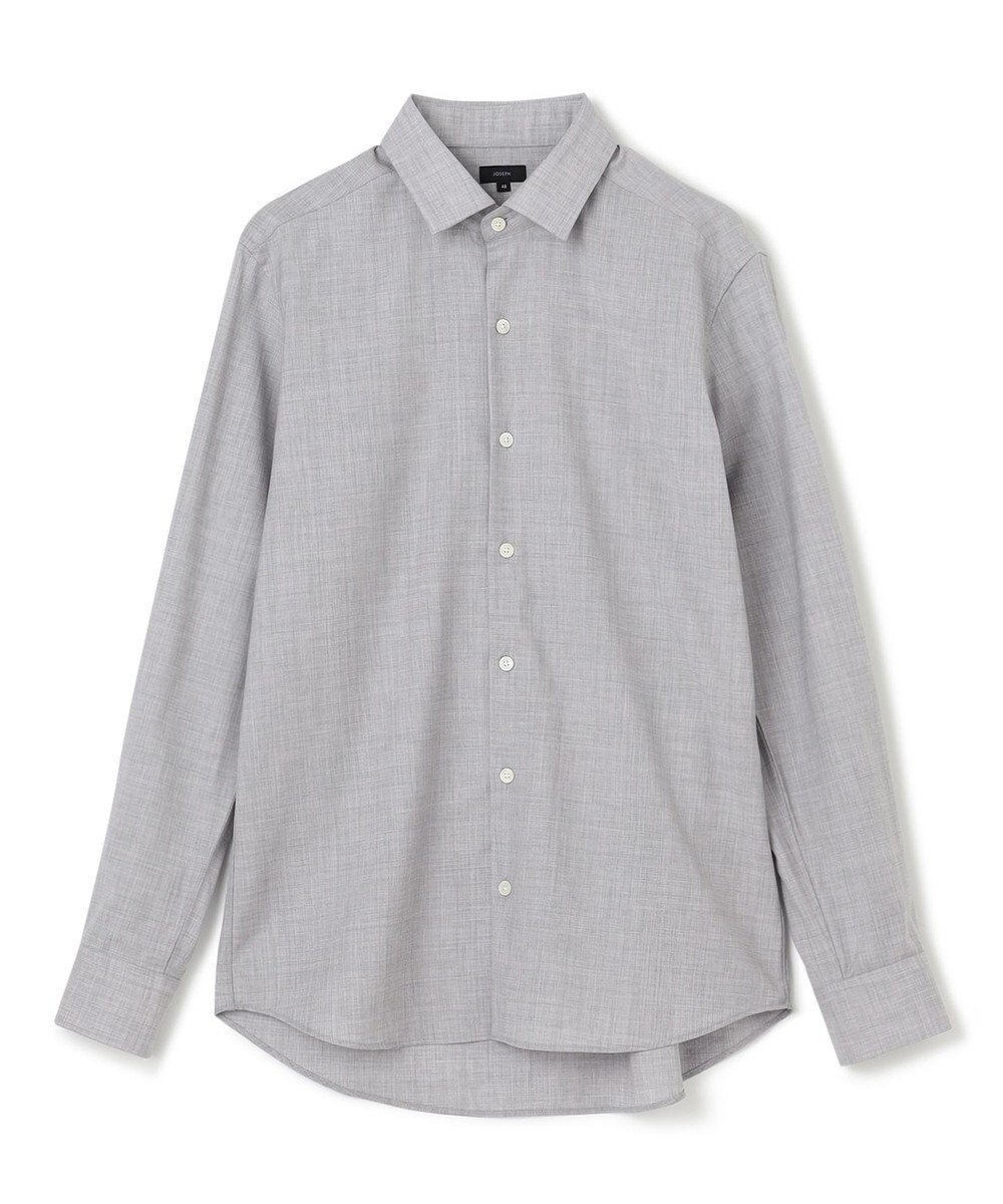 【ジョゼフ オム/JOSEPH HOMME / MEN】のアクティブウールポプリン レギュラーカラーシャツ インテリア・キッズ・メンズ・レディースファッション・服の通販 founy(ファニー) ファッション Fashion メンズファッション Fashion for Men トップス・カットソー Cut & Sew Tops メンズシャツ Shirts アウトドア Outdoor Clothing イタリア Italy シンプル Simple, Minimal ストレッチ Stretch, Stretchy Fabric スポーツ Sports, Activewear エレガント 上品 Elegant 夏 Summer 抗菌 Antibacterial, Bacteria-Resistant 春 Spring S/S・春夏 SS, Spring/Summer, Warm Season ライトグレー系|ID: prp329100004754069 ipo3291000000034387529