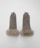 【オルクベット/ORuKuBET】の【オンワード・クローゼット限定】パールリング風エコファージャージグローブ (WOMEN)【スクワラン加工 / 抗菌機能・タッチパネル対応】 人気、トレンドファッション・服の通販 founy(ファニー) ファッション Fashion レディースファッション Fashion for Women 手袋 Gloves & Mittens なめらか Smooth, Silky Texture スマート Smart, Elegant スリット Slit, Slit Detail パール Pearl, Pearl Accent フェイクファー Faux Fur, Imitation Fur 抗菌 Antibacterial, Bacteria-Resistant A/W・秋冬 Autumn/Winter thumbnail ブラウン|ID: prp329100004754076 ipo3291000000035633747