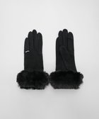 【オルクベット/ORuKuBET】の【オンワード・クローゼット限定】パールリング風エコファージャージグローブ (WOMEN)【スクワラン加工 / 抗菌機能・タッチパネル対応】 人気、トレンドファッション・服の通販 founy(ファニー) ファッション Fashion レディースファッション Fashion for Women 手袋 Gloves & Mittens なめらか Smooth, Silky Texture スマート Smart, Elegant スリット Slit, Slit Detail パール Pearl, Pearl Accent フェイクファー Faux Fur, Imitation Fur 抗菌 Antibacterial, Bacteria-Resistant A/W・秋冬 Autumn/Winter thumbnail ブラック|ID: prp329100004754076 ipo3291000000035633748